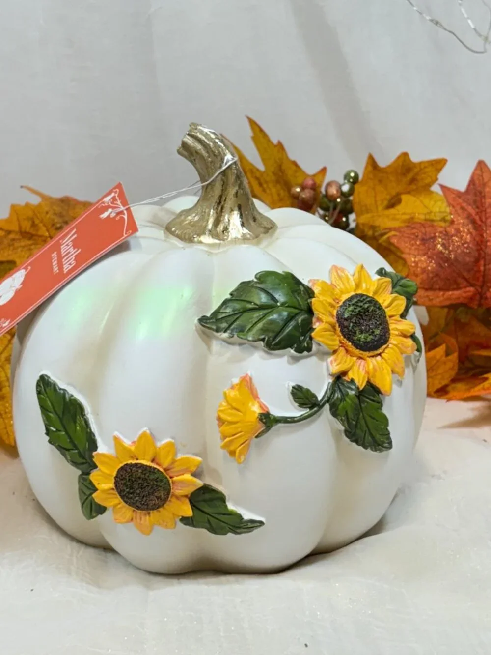 Martha Stewart Home Dimensional Sunflowers Flower Pumpkin Thanksgiving Fall